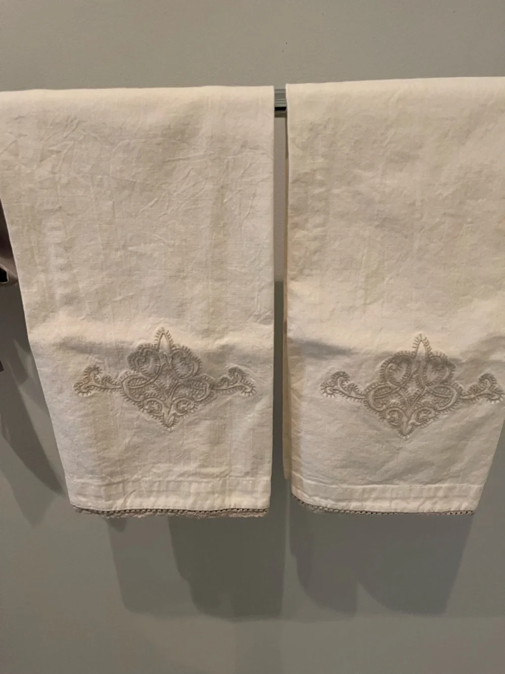 Pottery Barn Decorative Cotton Guest Hand Towels - Set of 2
